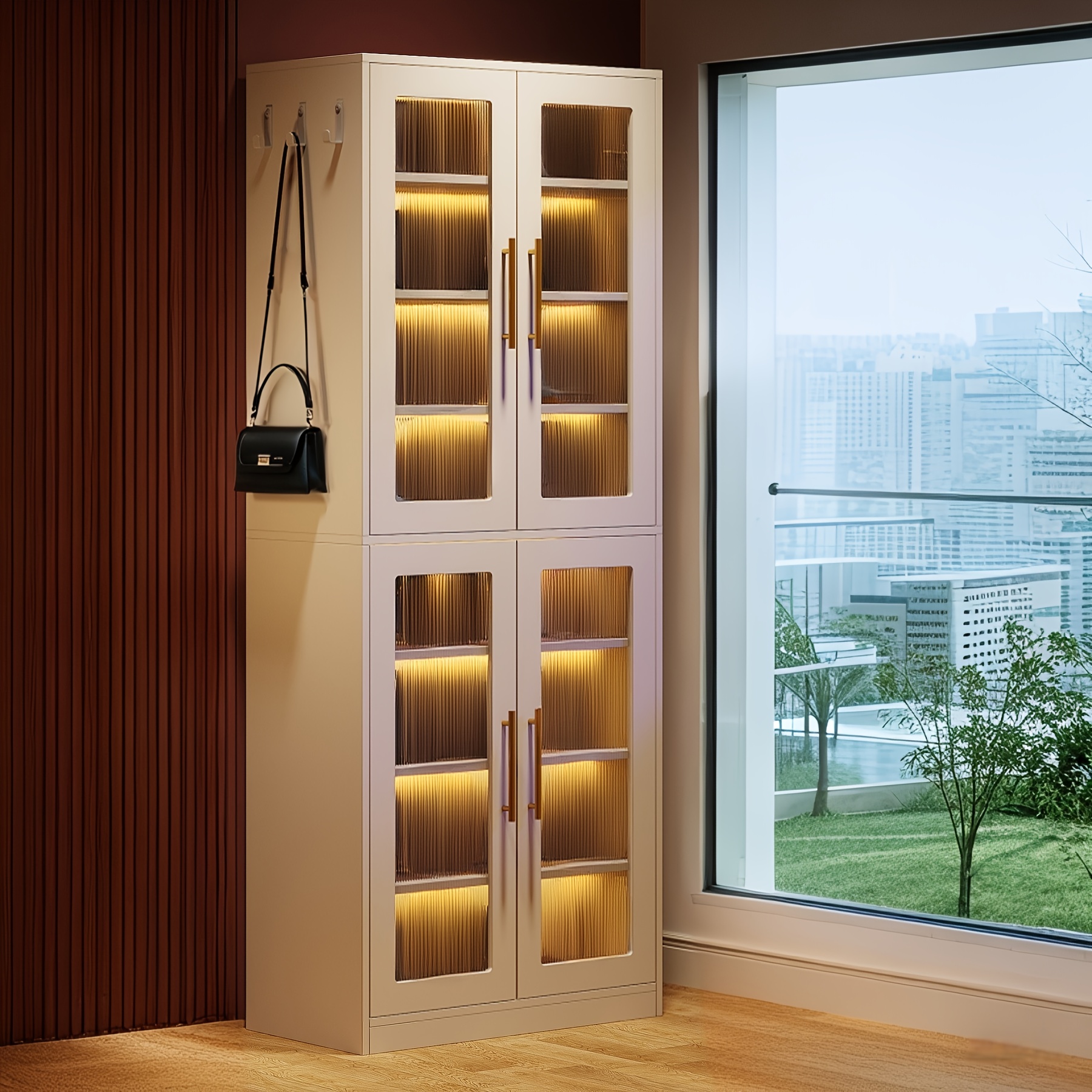 TEMU Large Shoe Storage Cabinet With Adds A Touch Of To Any Interior Decoration This Shoe Cabinet Adds A Touch Of To Any Interior Decoration,