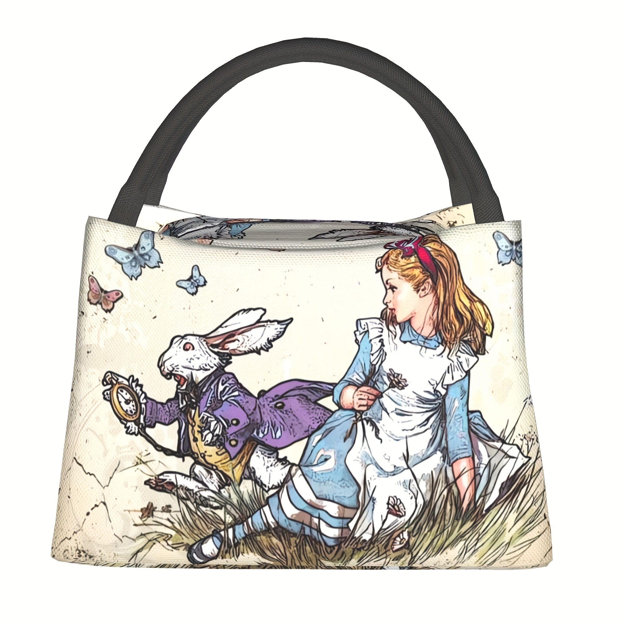 TEMU 1 sac isotherme réutilisable portable avec motif lapin et fille, sac à déjeuner, pour camping, -, accessoires de plage, convient , , , et
