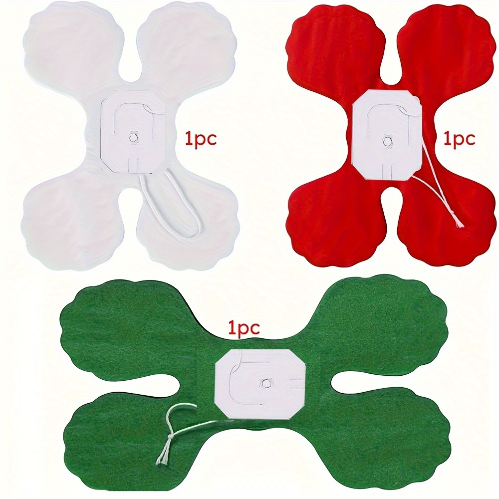 TEMU 3pcs Of Clover Flower Garland In Red, Green, And White With Tassels, 118 Inches 3d Hanging Garland, Suitable For Christmas Party Decorations And
