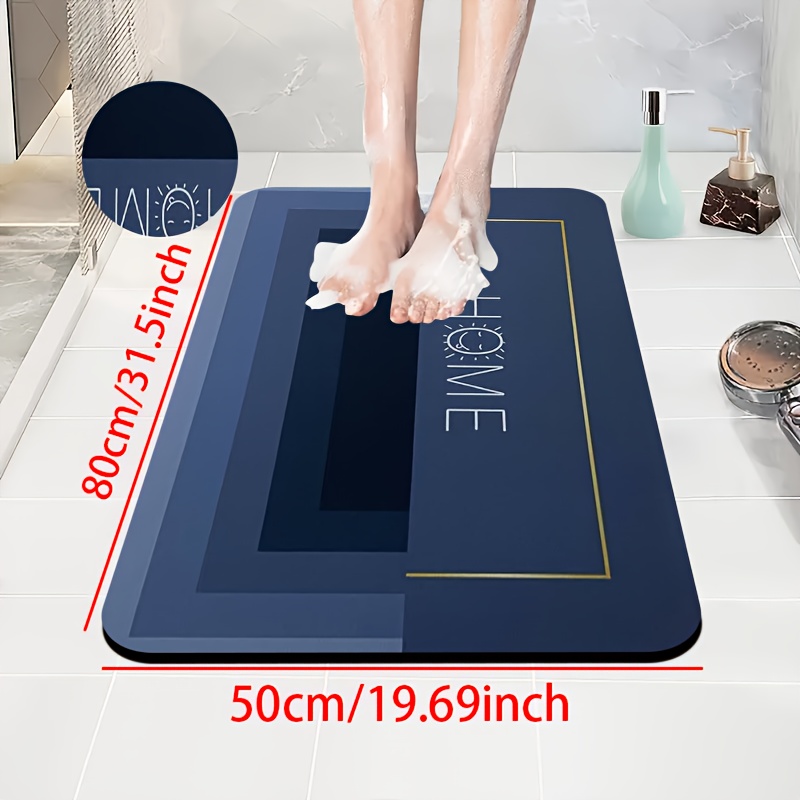 1pc diatomite bath mat minimalist   with decorative print pattern quick dry non slip absorbent floor mat for bathroom shower laundry room bedroom doorway rv kitchen bathroom rugs non slip bathtub mat bath matts for bathroom small bath mat bathroom doorway mat kitchen floor mat   mat contemporary decor rubber backing absorbent fabric       modern households practical   Product details 6
