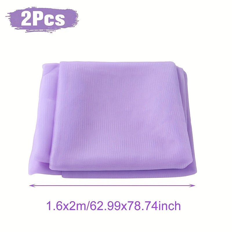 TEMU Of 2, Purple Chiffon Table Runner, 1.6*2m, Wedding Arch Drapery, Birthday Celebration Essentials, Bridal Party Decor, Event Supplies, Backdrop Decoration, Table Additions, Baby