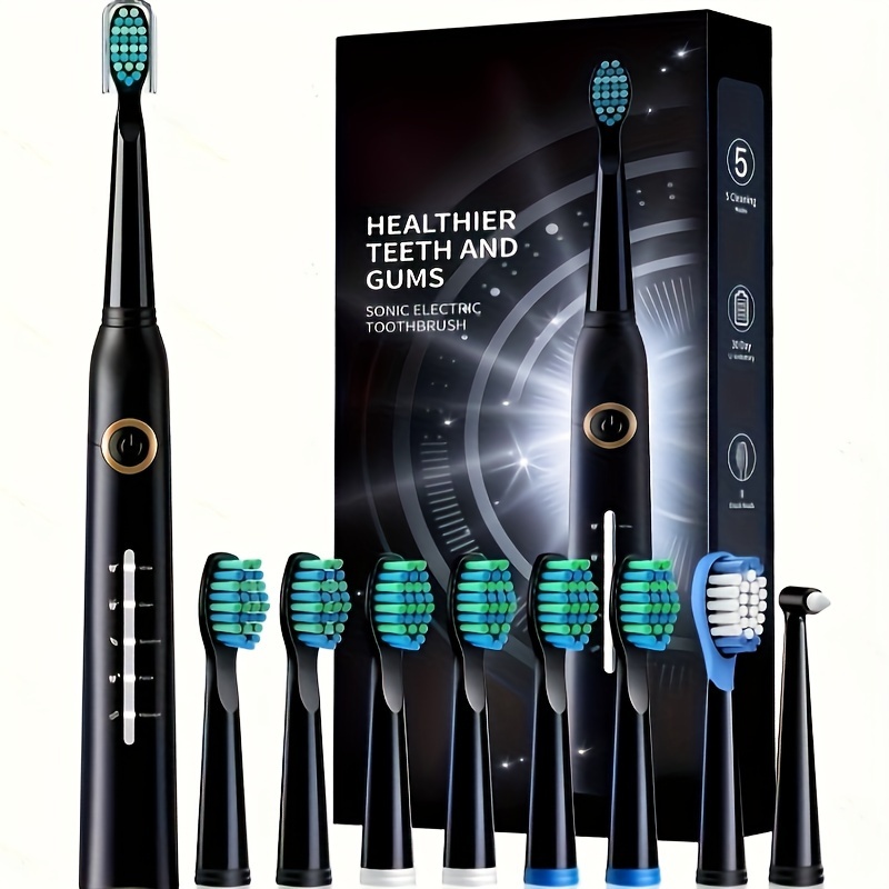 

Electric Toothbrush, Toothbrushes With 8 Brush Heads 40000 Vpm 5 Modes, Toothbrushes Fast Charge 4 Hours Last 30 Days, Rechargeable Electric Toothbrush For Adult