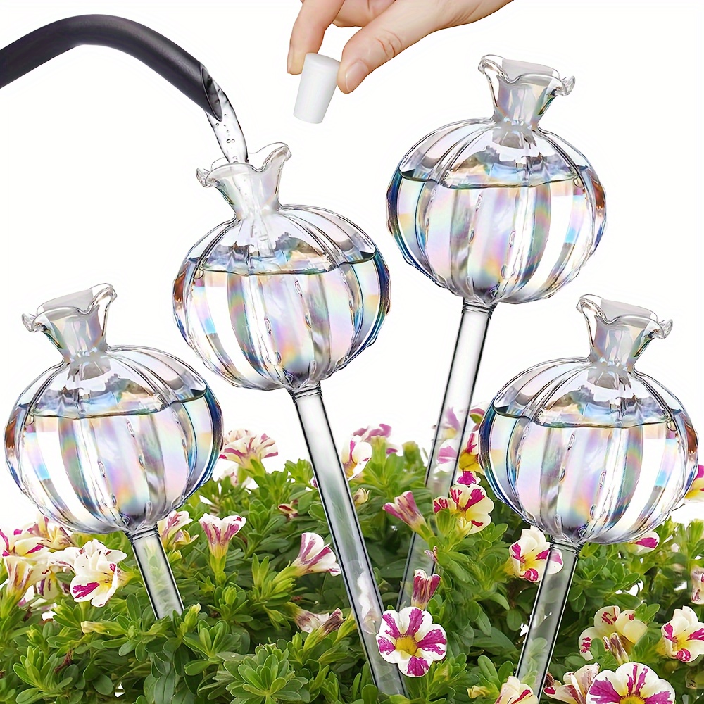 

2pcs Plant Watering Globes, Glass Cactus Self Watering Globe, Glass Waterer For Potted Plants Capacity Automatic Mini Irrigation System, Adorable Gardening Gife