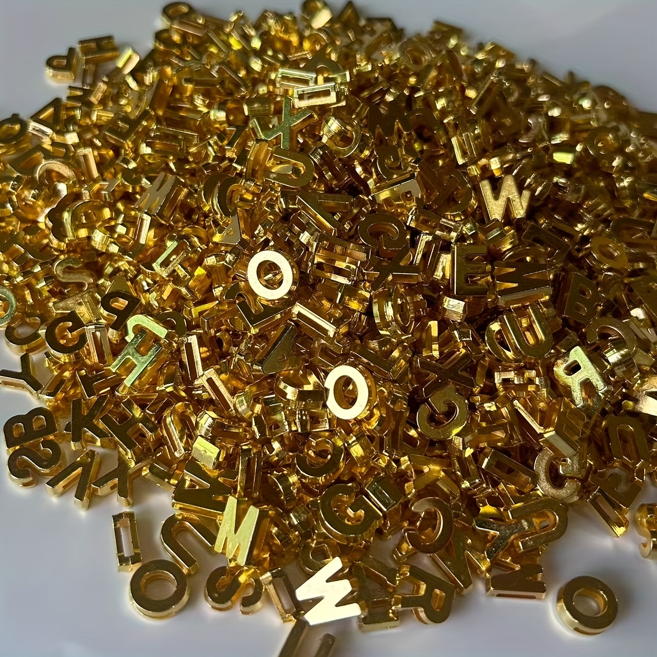 TEMU 151/301pcs Of New 3d Letter 9 * 12mm Acrylic Hole Beads, Decorative Beads, Handicrafts, Fashionable Bracelets, Necklaces, Keychains, Phone