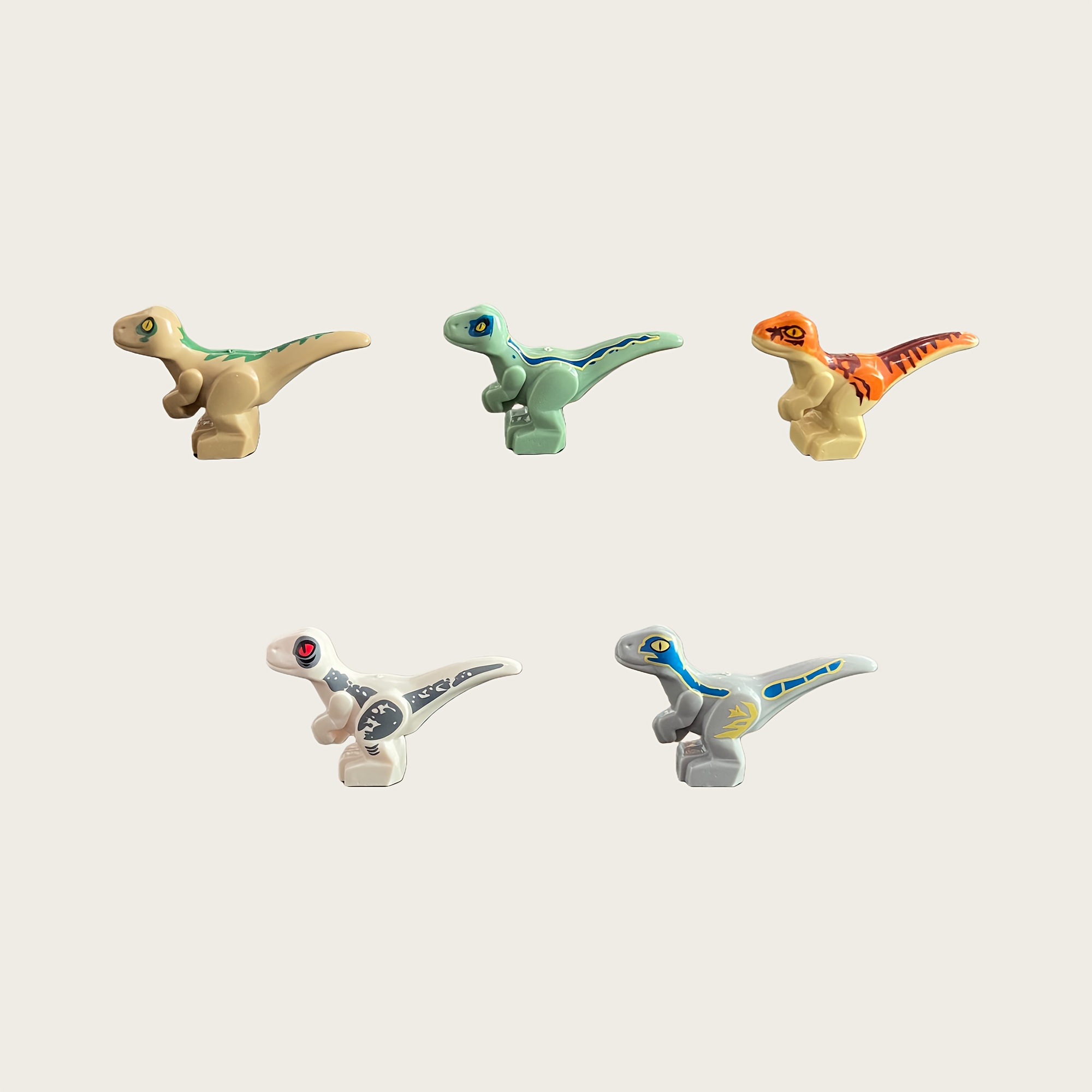 Image of 5pcs Miniature Dinosaurs Building Blocks Toys Moc Scene Additions Small Sticker Bricks Compatible Decorative Parts Creative Gifts For Birthday