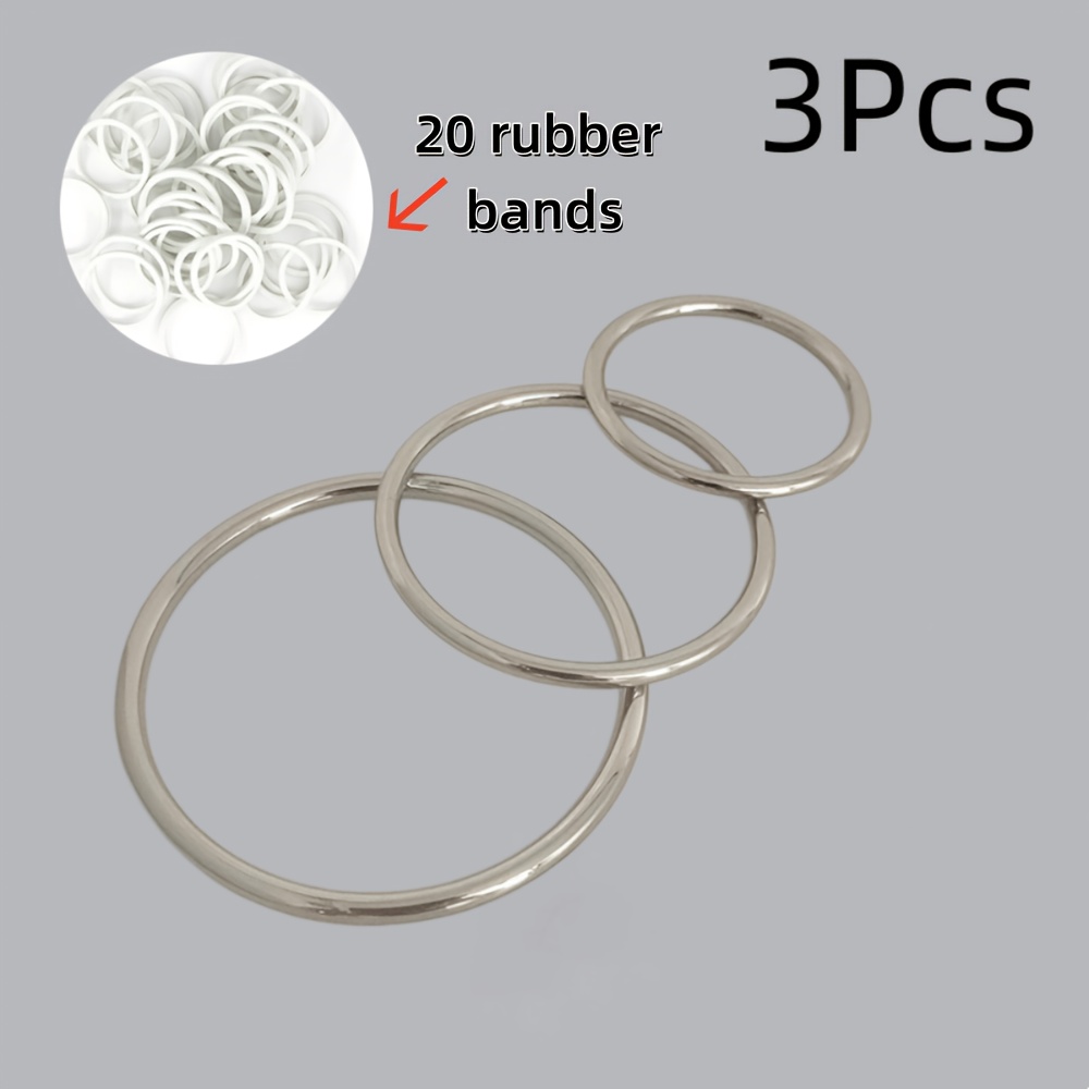 TEMU HAIRK Unsichtbares Kleidungszubehör Gummi-Gürtel-Set Hemd-Rock-Clip Rückseite straffer Metallring Kurzarm-T-Shirt-Rock-Anzug Schnallenverschluss