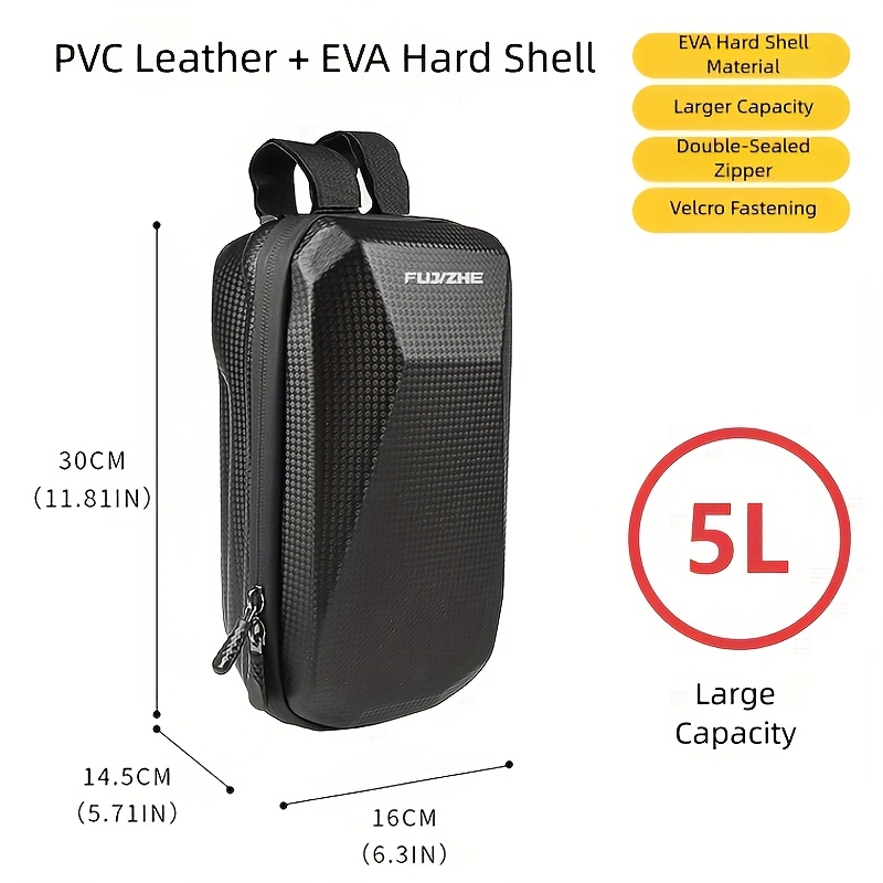 TEMU 1 Cycling Storage Bag, Bicycle Front Bag, Backpack Storage Bag, Scooter Storage Pouch For Carrying , Tools, Repair Tools, Waterproof Hard Shell
