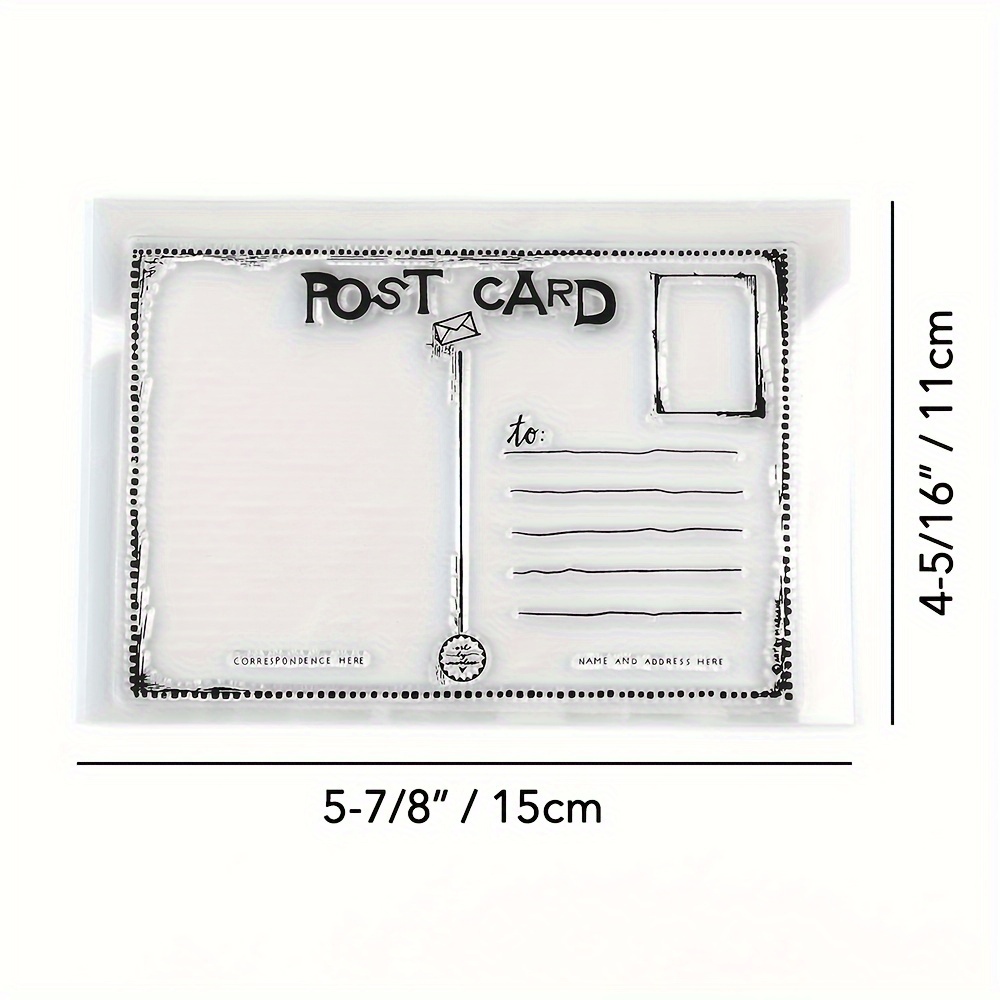Image of Postcard Clear Stamps For Diy Craft Making Card Photo Album Scrapbooking Decoration,transparent Stamps Template Mould Art Decoration