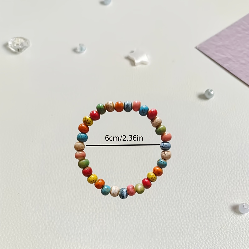 Dopamine Colorful Ceramic Bead Bracelet for Women