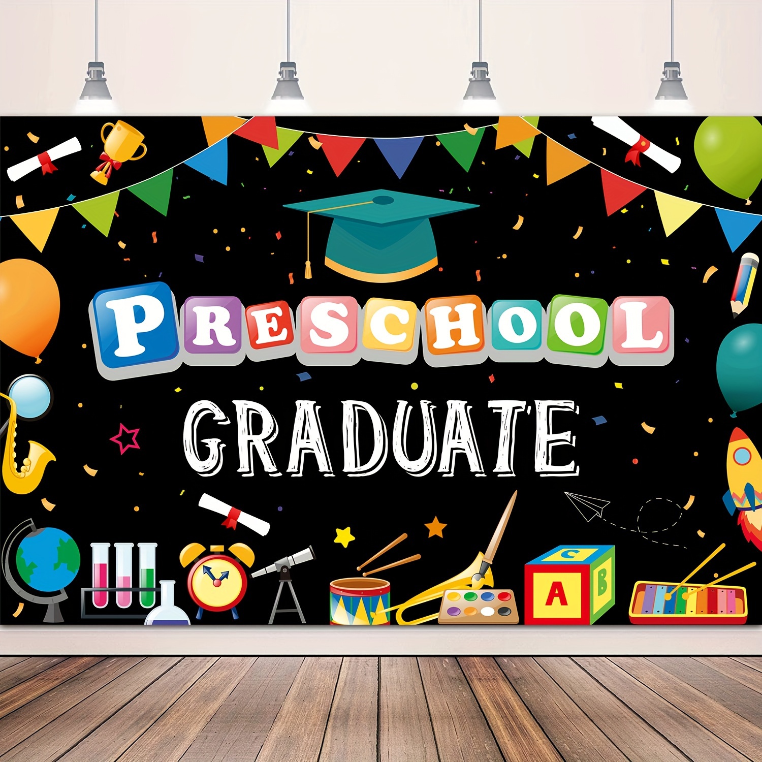 Preschool Graduation Backdrop Kindergarten Graduate Party - Temu United ...