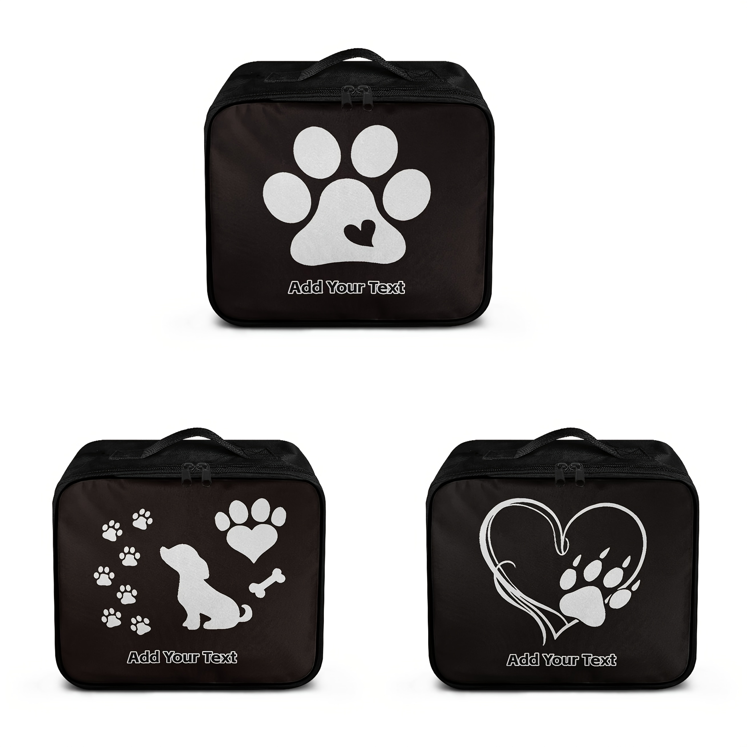 Personalized Pet Storage Box with Custom Text & Paw Print Design