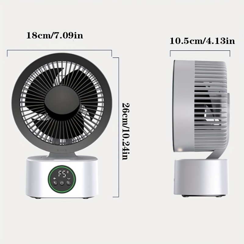 Modern Desk Fan with USB Type-C Power Supply - Large Wind Force, Warm Light, 5 Speed Adjustable, Shake-Head Air Supply, Timer Function, Hangable or Standable, Easy-to-Clean Mesh Design, Stand Fan | Modern Desk Fan | Adjustable Fan Speed, Desk Fan