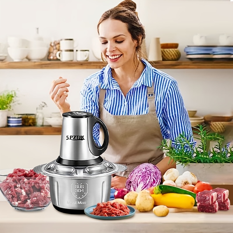 food chopper with 2 bowl and 2 blades   break   of foods meats salads nuts food processor electric 3l meat grinder mincer for kitchen meat grinder electric vegetable chopper garlic press crusher masher Product details 0