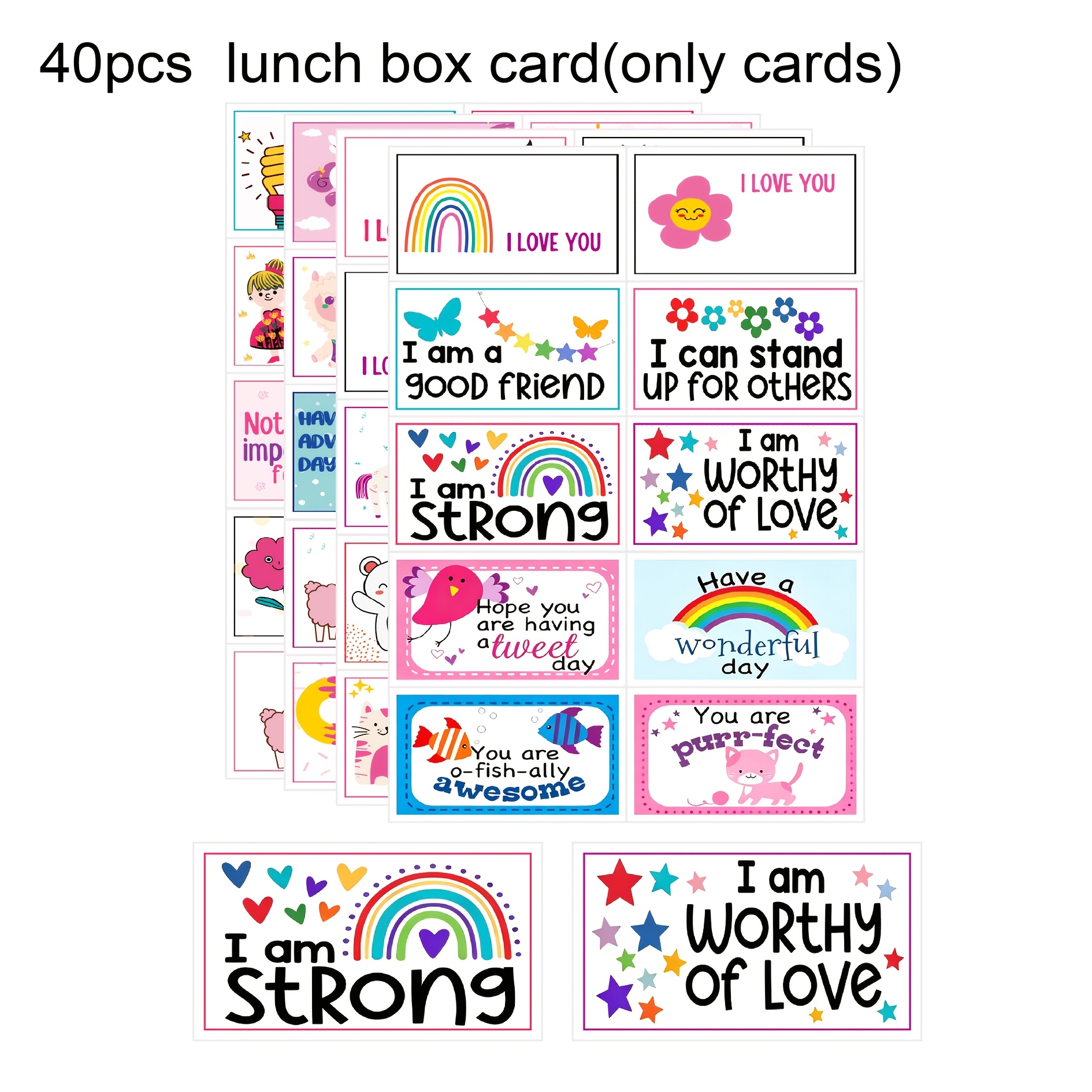 TEMU 40pcs Back To School Lunch , Lunch , Positive Affirmation, Encouragement, Making , Is Another Kind Of Companionship For Parents To Send Their To