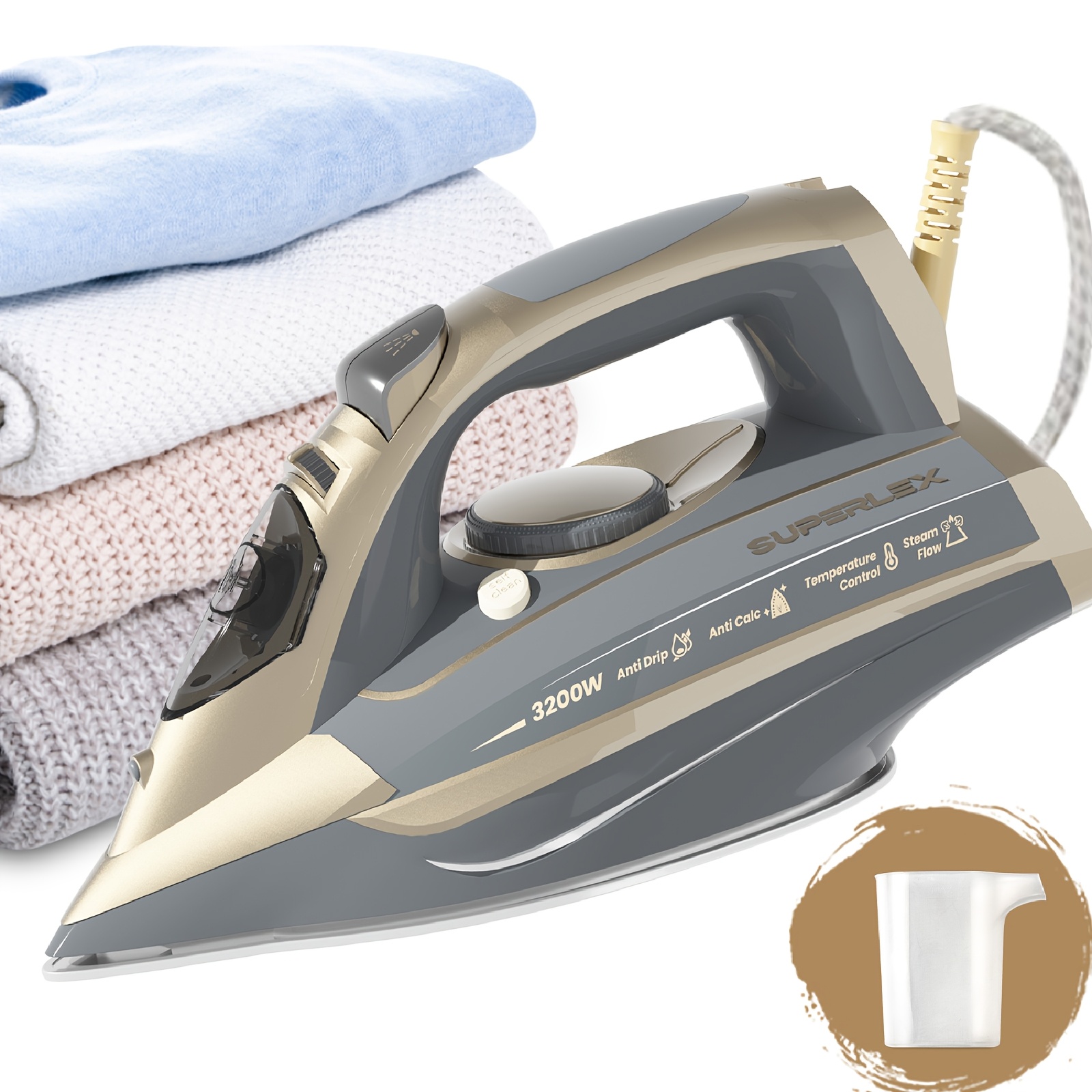 TEMU Superlex 3000w Steam, High Functionality, Fast Heating, Wrinkle Removal, Suitable For Ironing Clothes, Curtains, And Other Fabric Wrinkles