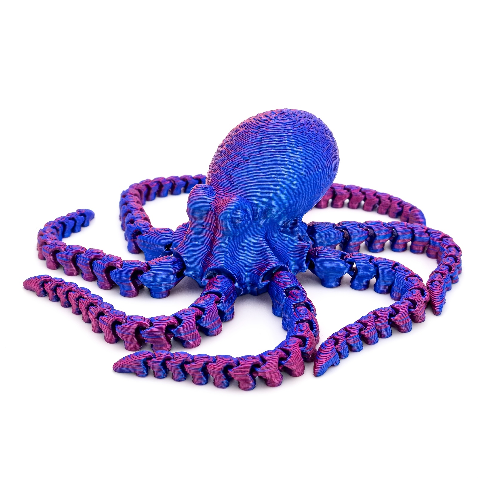 2pcs Poseable Octopus Relax Toy, Rainbow Gradient