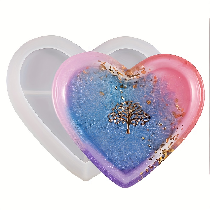 

Silicone Heart Shaped Resin Casting Molds, Diy Love Tray Craft Molds For Epoxy, Jewelry, Plaster Storage Dish Making