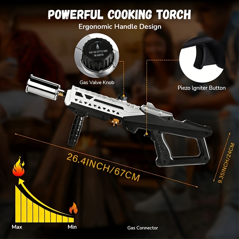 High-Performance Propane Grill Torch, Sous Vide Flame with Adjustable Intensity, Charcoal Igniter for Barbecues, Campfires, Steak Searing, And Cooking (Tank Not Included) 3 High-Performance Propane Grill Torch, Sous Vide Flame with Adjustable Intensity, Charcoal Igniter for Barbecues, Campfires, Steak Searing, And Cooking (Tank Not Included) - Image 3