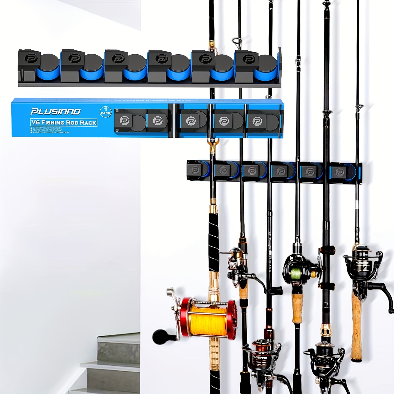 Vertical Fishing Rod Racks Wall Mounted - Temu
