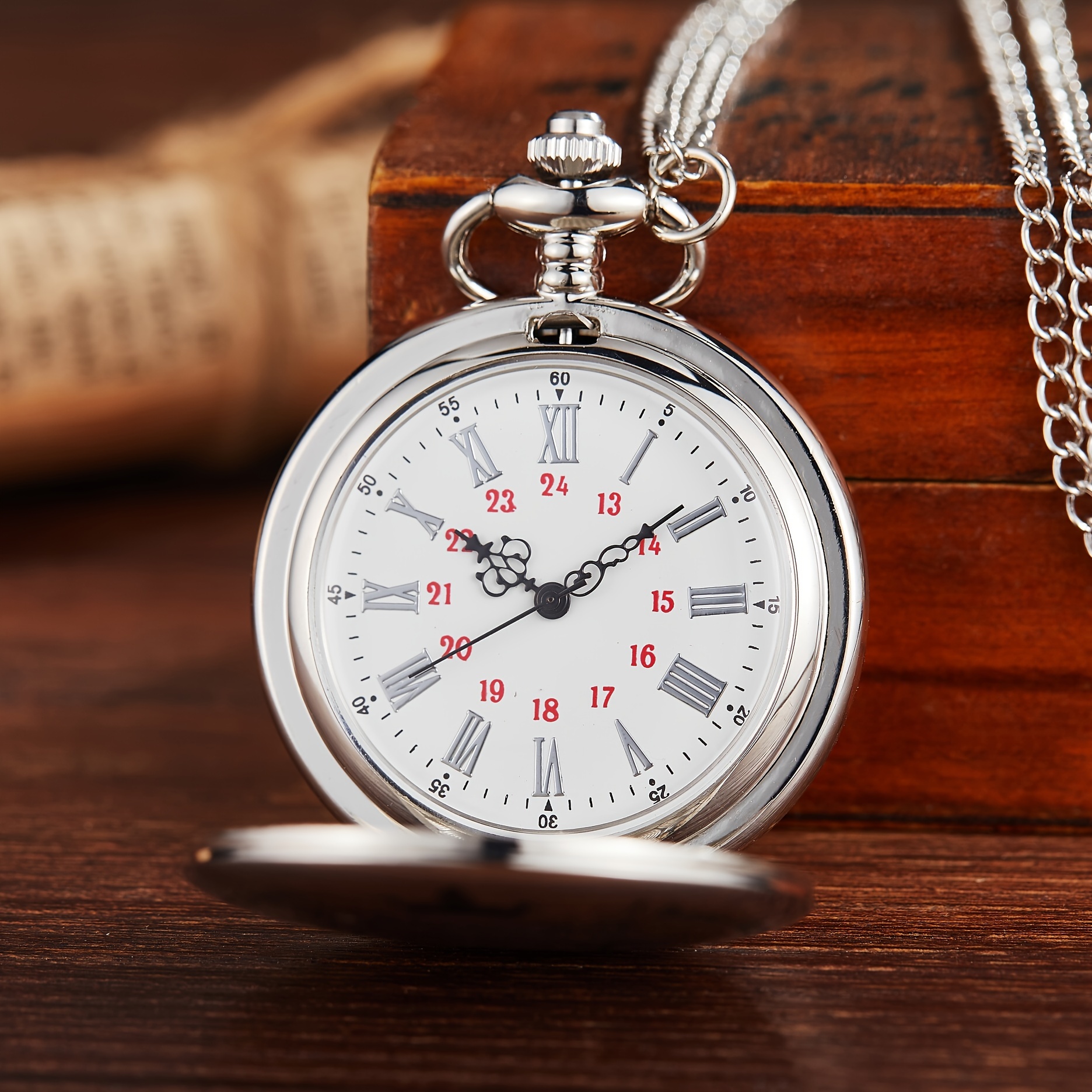 Engraved “To My Daughter” Pocket Watch w/ Chain – Vintage Style Quartz Gift To MY DAUGHTER  main image 2