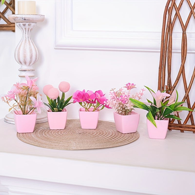 5pcs realistic mini artificial plants pots mini - Temu