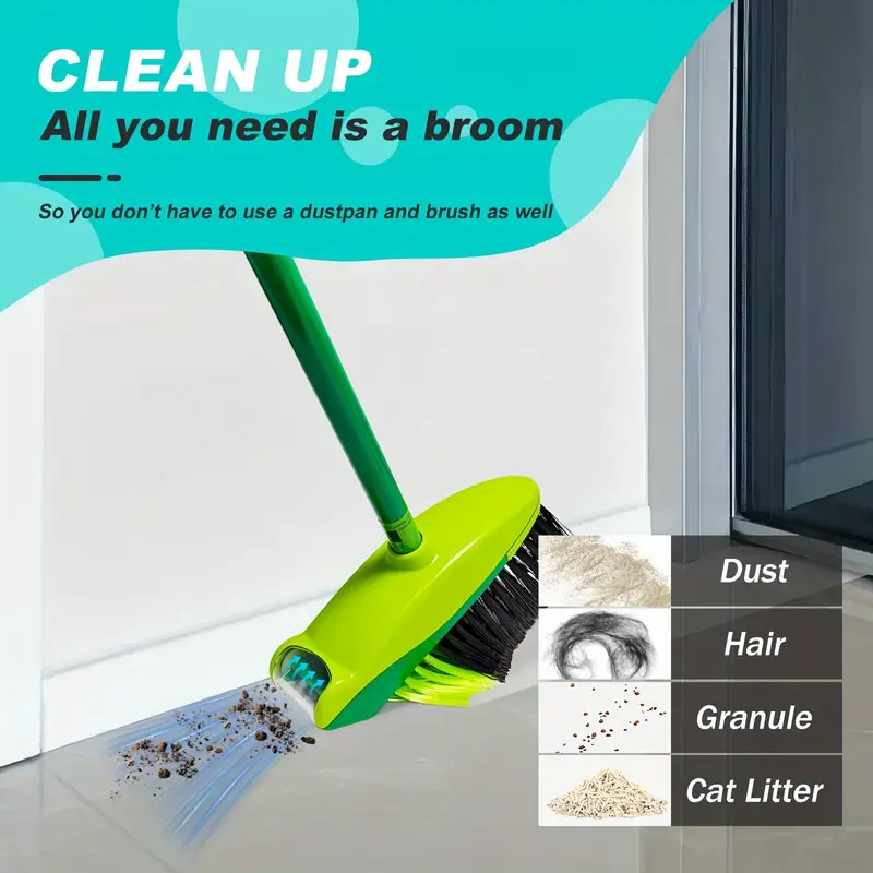 battery powered with rotating brush 2 in 1 sweeping tool with built in collection for dust hair and cat litter operates on aa batteries details 3