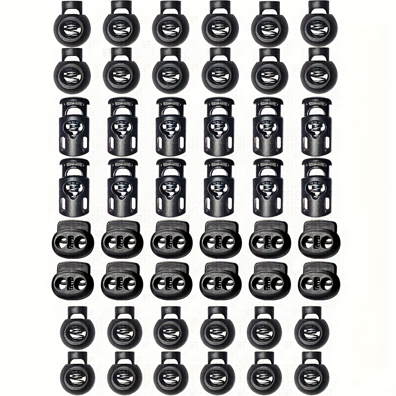 48pcs Upgraded Plastic Cord Lock, Cord Locks - Draw String Clip With Spring Toggle Stoppers Buttons For Drawstrings, Shoelaces, Paracord