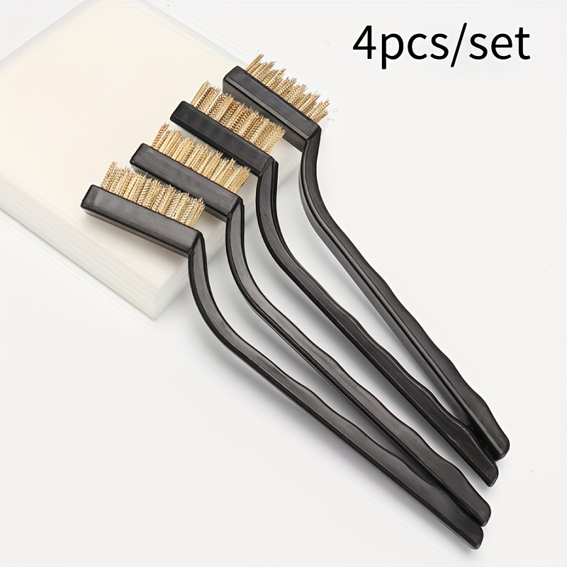 TEMU 4 Pezzi Set Spazzole in Ottone | Pulizia Durevole ed Efficace per Scorie di Saldatura, , Muratura - per Cucina, Bagno, Uso Esterno | Spazzole in