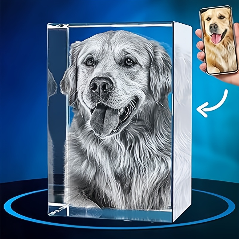 Custom Engraved Photo Crystal Block