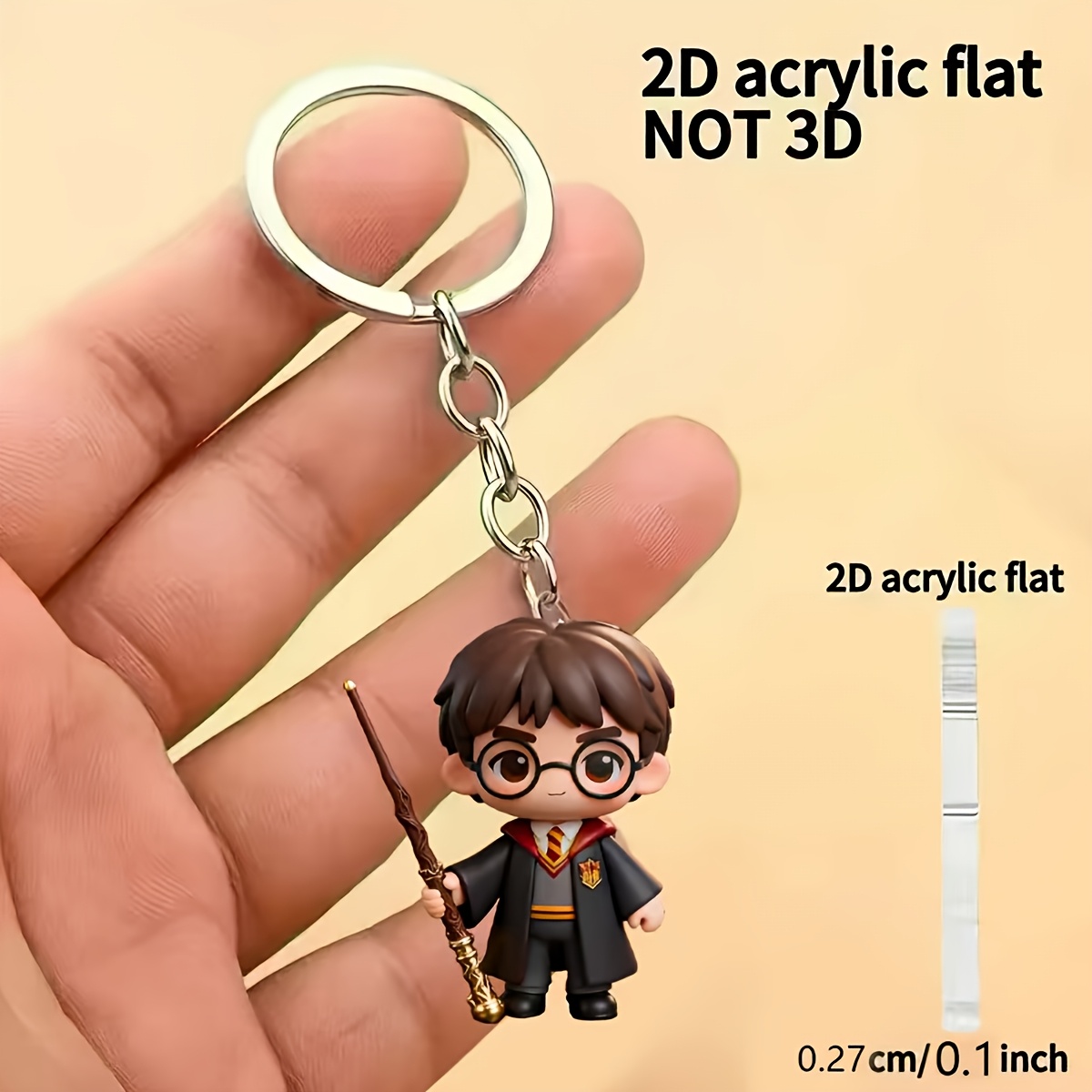 TEMU Ornamento piatto 2D con licenza in acrilico di . Pu簷 usato come ciondolo per specchietto retrovisore 'auto, portachiavi e decorazione per la