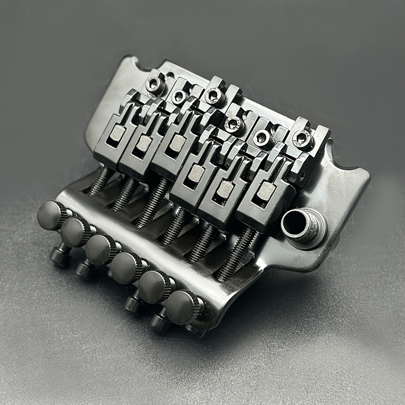 [Alloy Guitar Tremolo Bridge] Double Locking System Alloy Electric Guitar Tremolo Bridge | Black, Silvery Grey, Golden