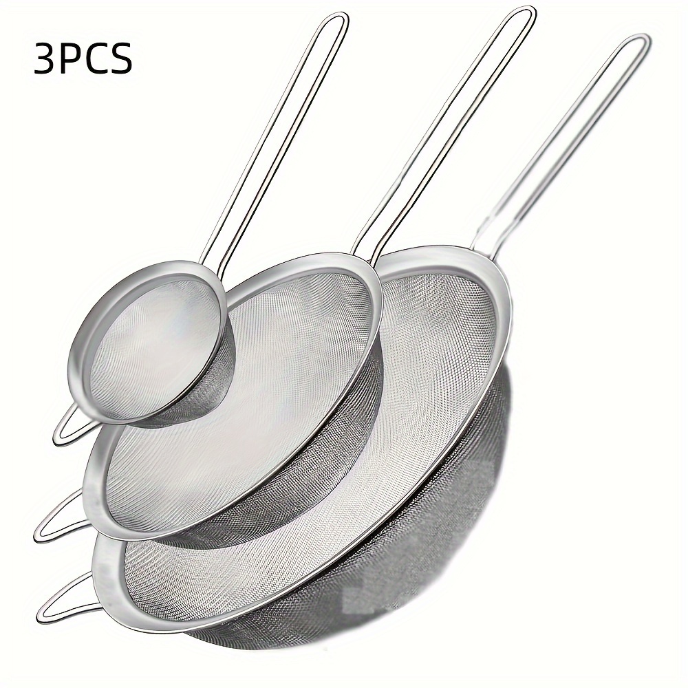 TEMU 3pcs Filter, Mesh Filter, Kitchen Filter, Mesh, Juice Flour Filter, Flour Soy Milk Filter, Coffee Filter, Kitchen Utensils, Kitchen Gadgets