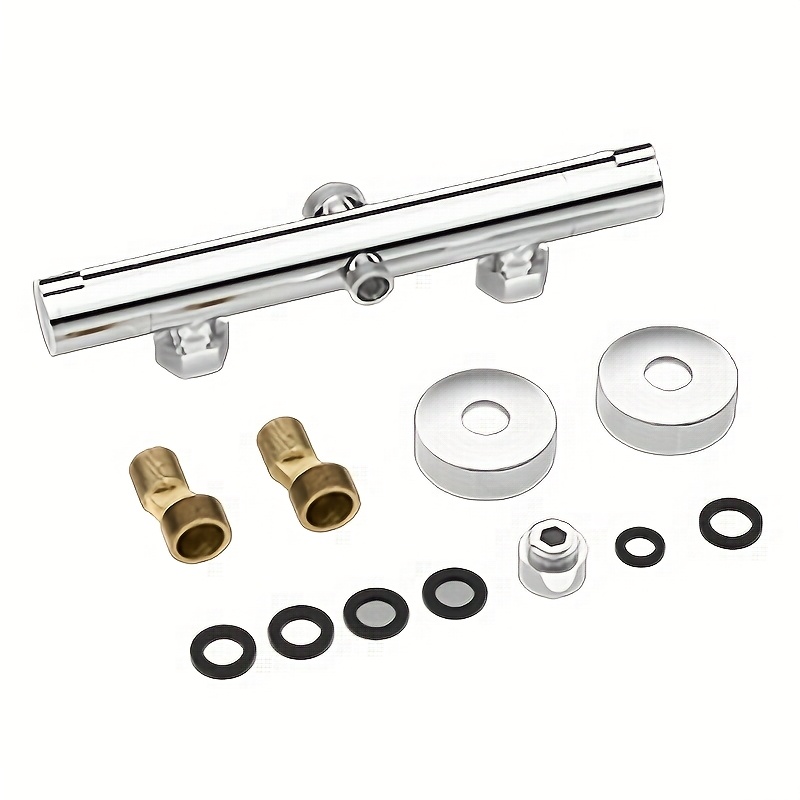 Image of Solid Brass Wall-mounted Thermostatic Shower Mixer Bar With Anti-scald , Dual Outlet (3/4" & 1/2" Bsp), Temperature Control, Contemporary Chrome Design For Bathroom Upgrade