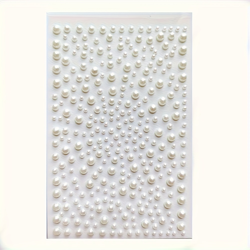 

Self Adhesive Pearl Stickers, White Flat Back Pearls Sticker For Face Decorative Makeup Nail Art Cell Phone Diy Crafts Home Decor Scrapbooking Embellishments, 3mm/4mm/5mm/6mm