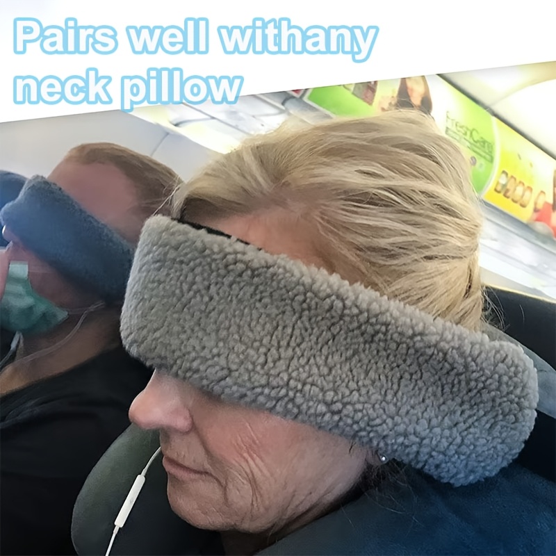 Almohada de Soporte para la Cabeza de Viaje con Cojín de Cuello de –  Poliéster Máscara de Ojos Cómoda para Aviones y Viaje