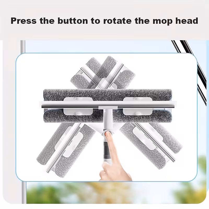 2 in 1 glass cleaner multi functional glass cleaner made of plastic and stainless steel suitable for cleaning windows bathrooms outdoors walls floors and glass Product details 1