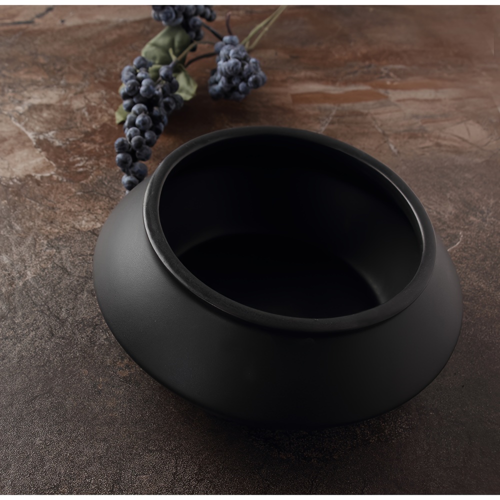 INS-Style Black Ceramic Flower Pot for Desktop Decor