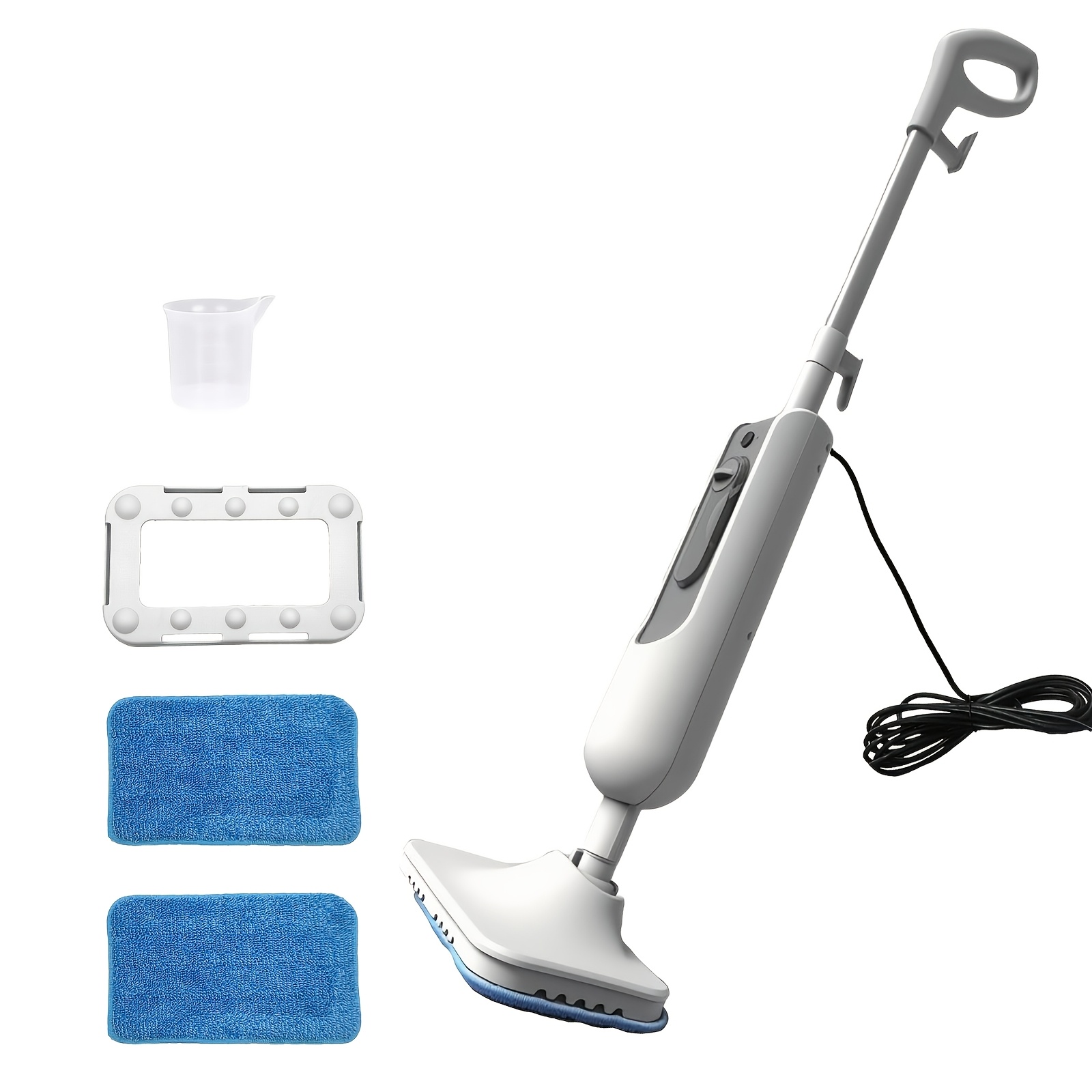 Image of Fastest Heating Steam Mop With Handheld Steam Cleaner, 150ml(450w) Powerful Floor Steamer For Cleaning Hardwood, Laminate Floor, Wall, Glass And Grout, With Washable Pads, White