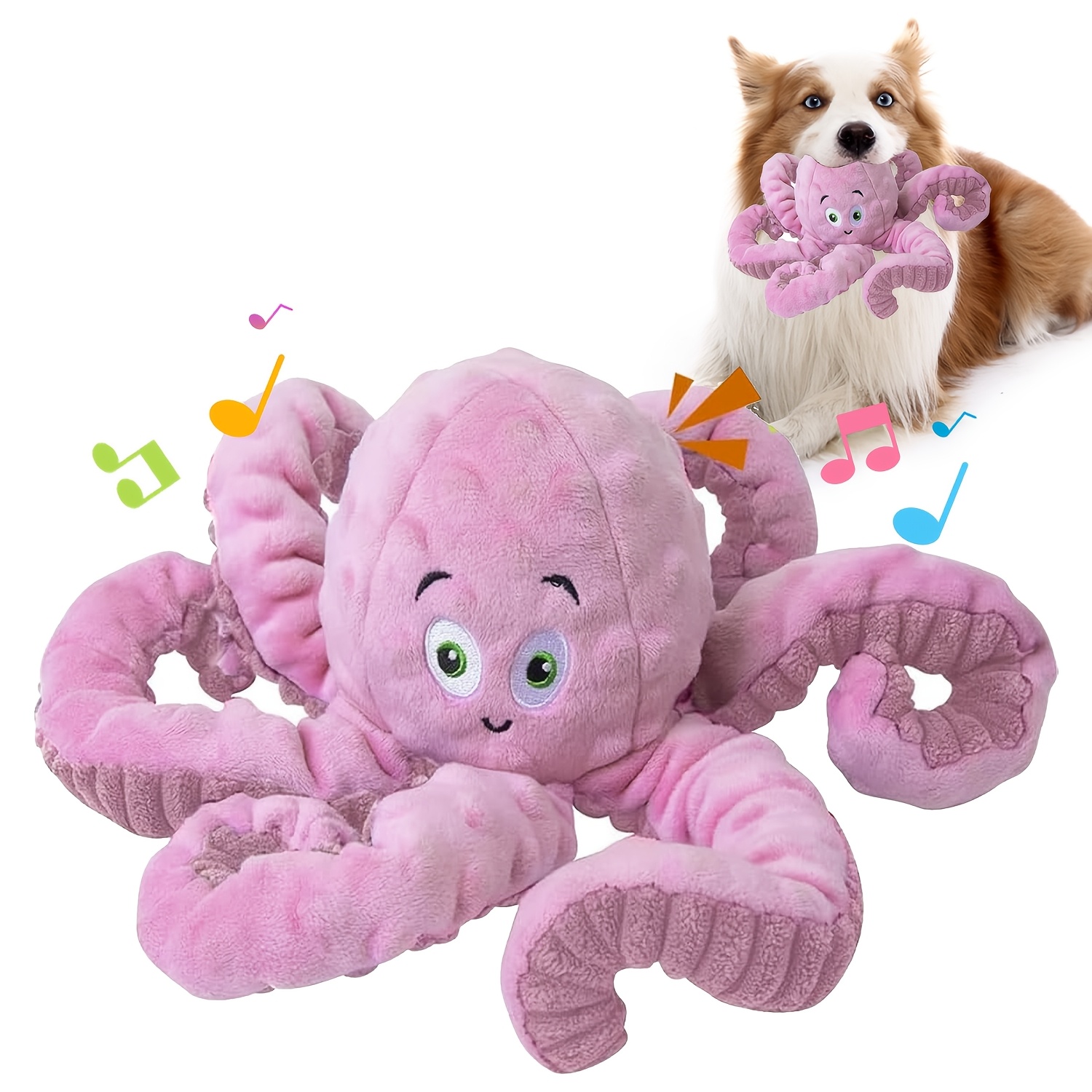 

Interactive Octopus Plush Dog Toy - Squeaky, Chew For All Breeds - Perfect Birthday Gift For Puppies & Medium To Large Dogs, Stuffed Animals, Cute,