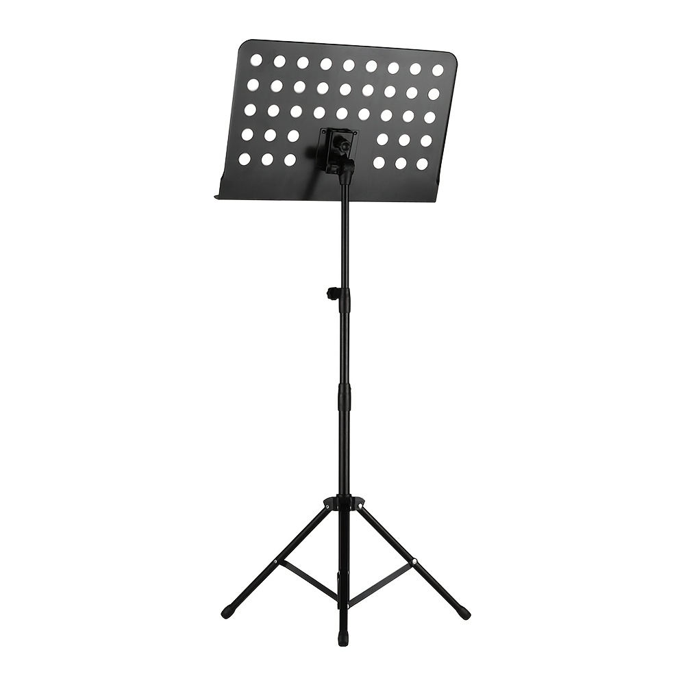 1pc Muslady Adjustable Alloy Music Stand For Guitar And Violin, Portable Detachable Universal Musical Instrument Accessory With Angle Adjustment Knob