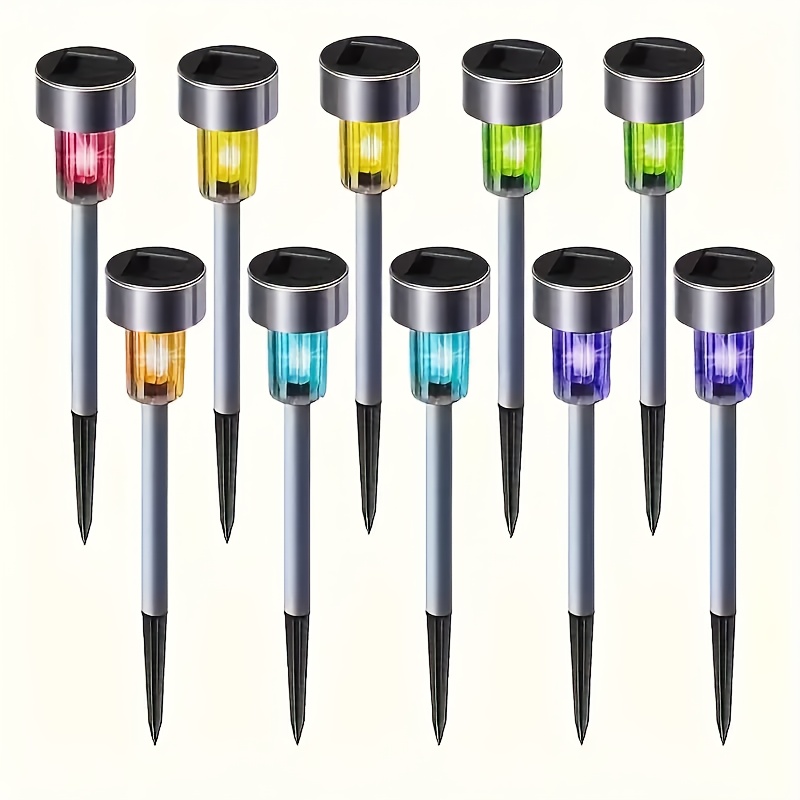 TEMU 10pcs/30pcs Outdoor Solar Landscape Lawn Light, Waterproof Outdoor Light, Solar Garden Light, For Passage, Yard, Lawn, Sidewalk, Deck And
