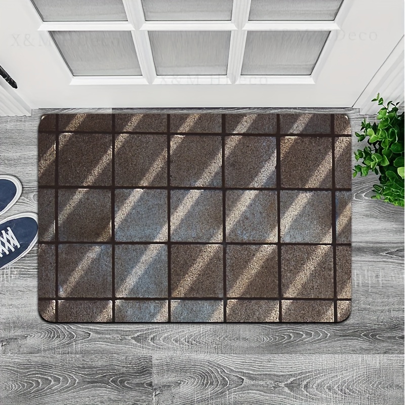 

Machine Washable Polyester Doormat - Rectangle Anti-slip Entrance Rug For Gaming Room, Laundry, Bathroom, Kitchen, Living Room, Bedroom - Decorative Indoor Floor Mat