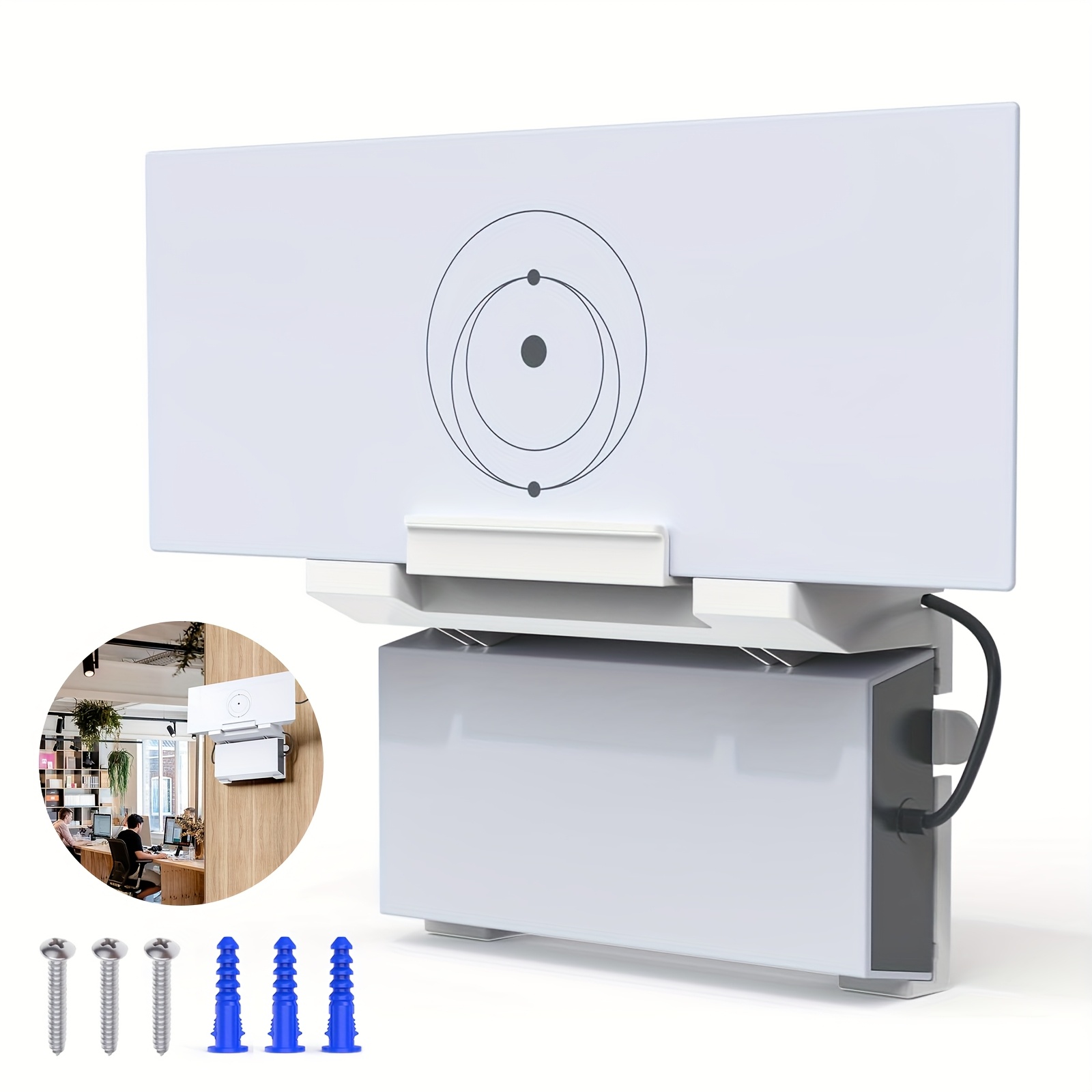 TEMU Durable 2-in-1 Starlink Mount & Power Supply Holder, Abs Wall Bracket, , No , For Satellite