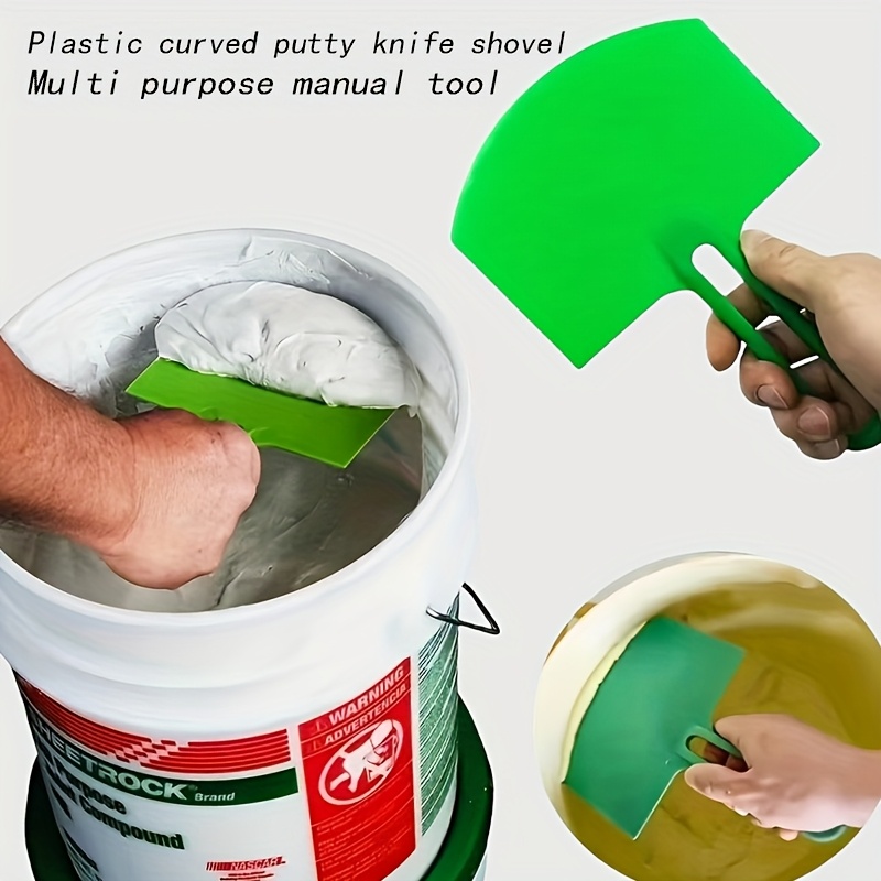 Plastic Curved Putty Knife Shovel - A Manual Tool Used For Drywall Gypsum Joint Filling, Paint Scraping, Soil Shoveling, And Construction