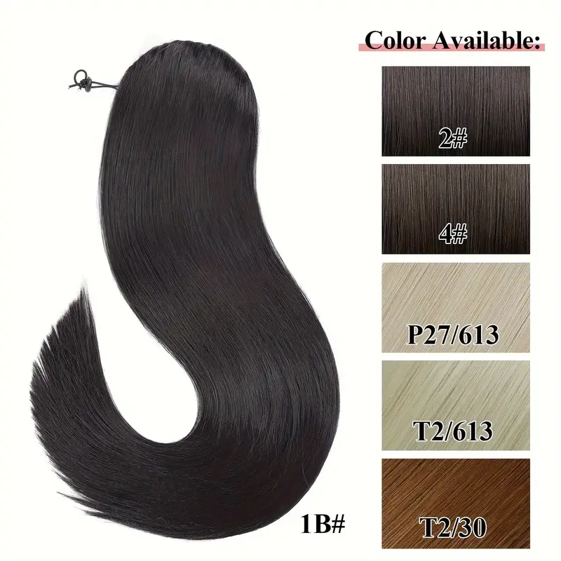 36inch long ponytail hair extensions 36 inch long straight drawstring ponytail synthetic ponytail in hair extensions ponytail womens daily wear wear halloween christmas details 4