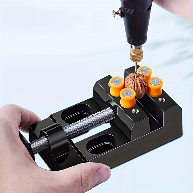 

1pc Aluminum Mini Bench Vice Clamp, Precision Positioning Pliers For Watch Repair, , Craft, Jewelry, Diy Carving Tool - Table Vise