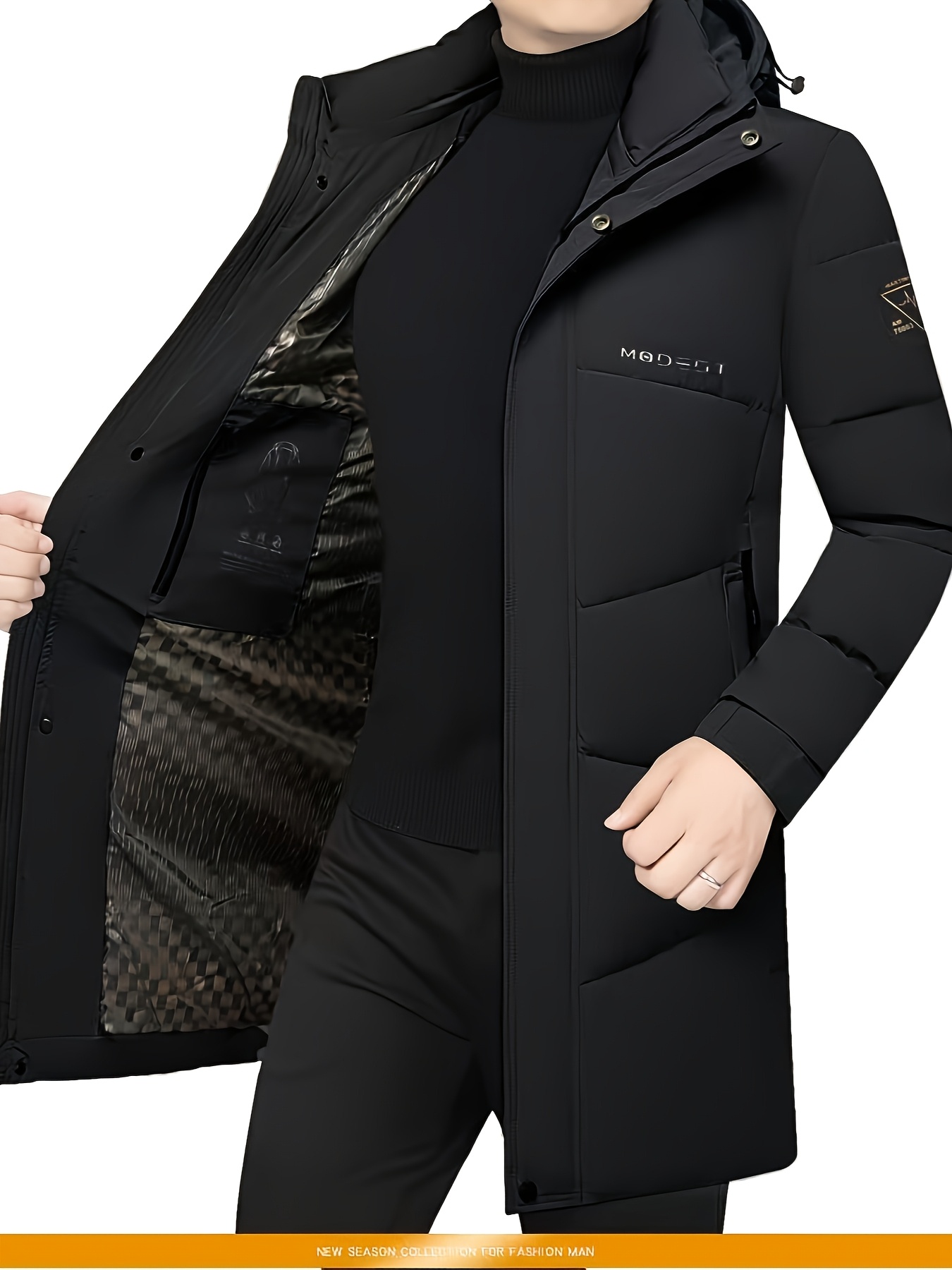 Herren Winterjacke mit Kapuze – winddicht, leicht & ideal für kalte Tage