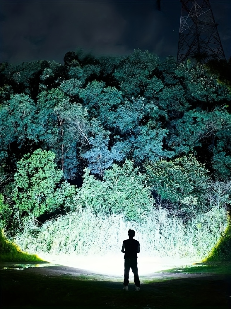 powerful led adjustable telescopic flashlight with  , usb charging, large capacity battery, multiple   switchable, suitable for going out, patrolling, camping, fishing, mountaineering, gifts, emergency use details 8