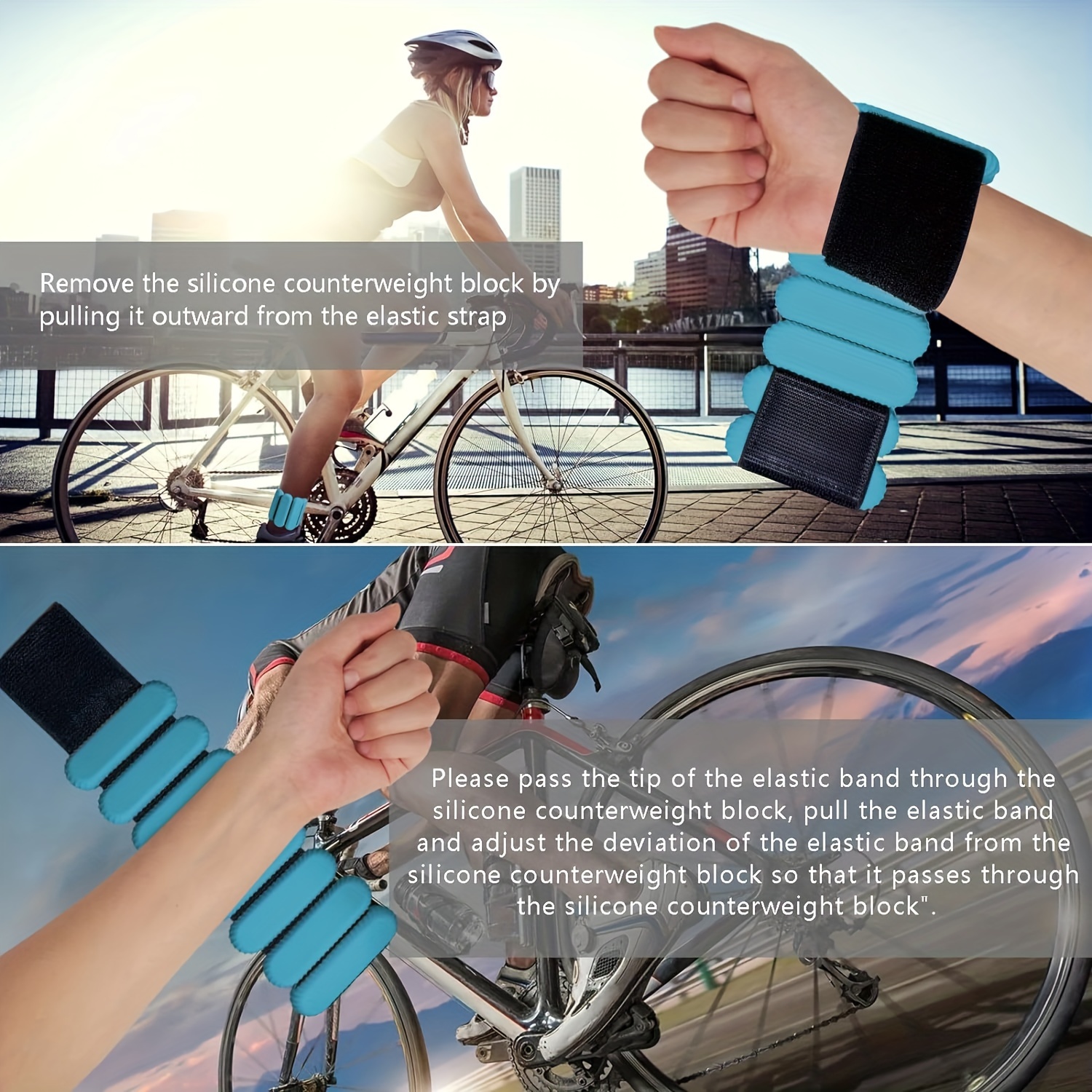 Adjustable 1Lb Ankle Weights for Women Men - Home Gym Workout, Walking, Running, Travel, Pilate, Yoga, Exercise, Barre, Strength Training - Set of 2