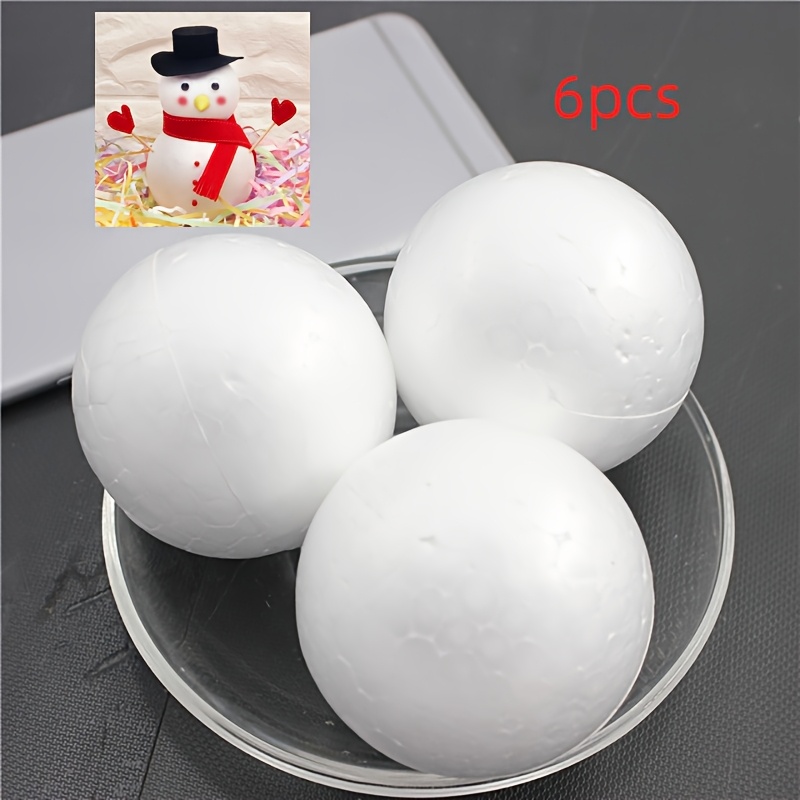 TEMU 6 10- Foam Balls, Suitable For Painting, Craft Projects, And Wedding Floral Arrangements